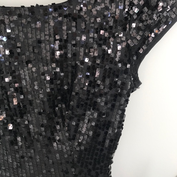 B SMART Sequinned Mini Party Dress Black - Picture 4 of 4